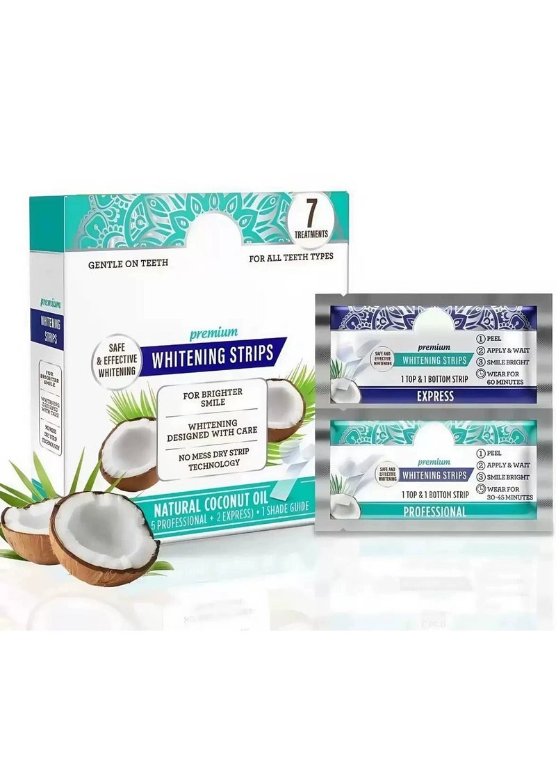 Teeth Whitening Strips - 7-Day Treatment with Non-Slip, Dry Strip Technology - Whitening Designed with Care for a Brighter Smile - Image 1